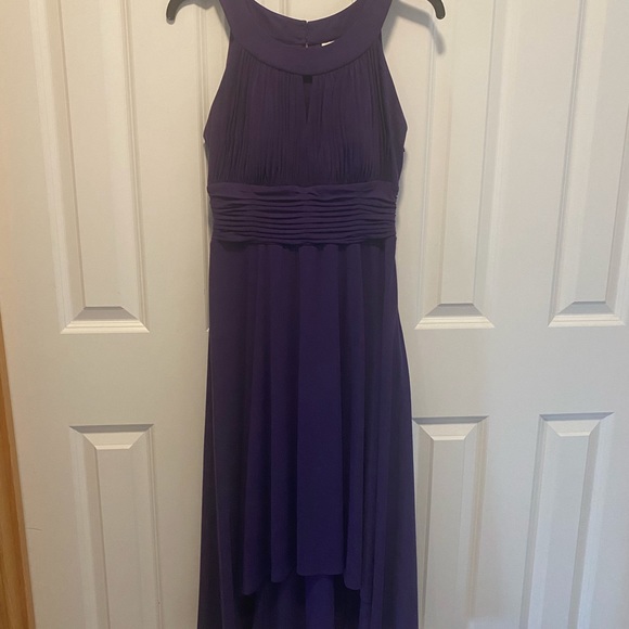 Purple sleeveless high-low dress by Sangria, size 10, built-in … - Picture 7 of 12